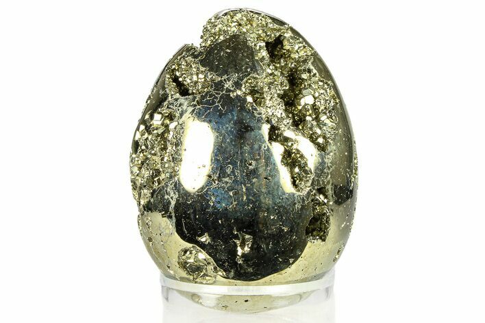 Polished Pyrite Egg - Peru #302392